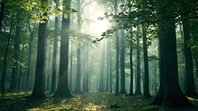 Forest Cool cool forest with soft gradients ? gentle motion; royalty-free look; no banners or text; no faces; no trademarks scene 1 Abstract cinematic angle