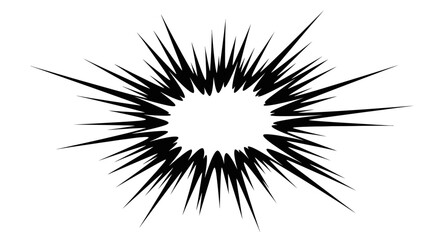 Obraz premium Intense Comic Explosion Burst Effect on Isolated White Background