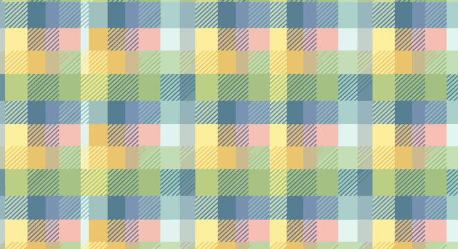Minimal pastel quilt pattern with repeating squares for cozy and friendly design projects