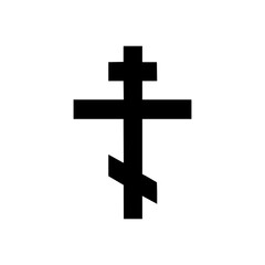 Fototapeta premium A simple and elegant Orthodox cross symbol, representing faith and spirituality