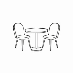 chairs and table for tea and dining