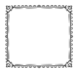Collection of hand-drawn doodle frames and borders in various shapes.