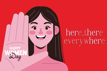 International women's day, women history month flyer banner social post