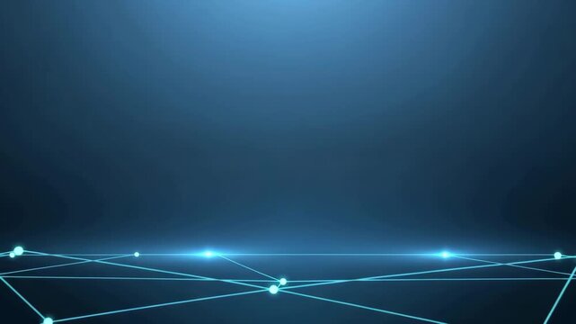 Network connections form a digital web on a dark blue background to represent global communication and modern connectivity.