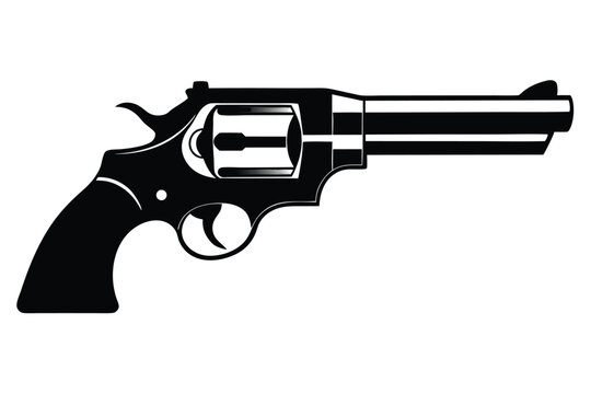 ruger redhawk silhouette line art vector illustration