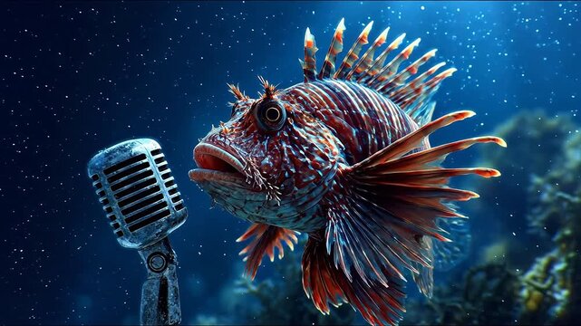 Underwater fish with microphone