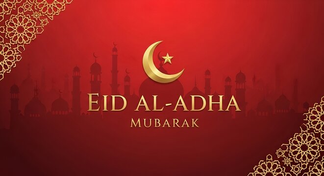 Eid al-Adha Mubarak Vector Illustration with Sacrifice Sheep and Crescent Moon for Islamic Festival Greeting