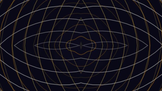 Abstract Golden and Grey Geometric Line Pattern on Dark Background