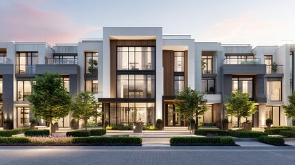 Fototapeta premium Modern residential building architecture