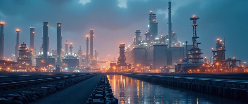 Illustrating revitalized industrial environments with modern production facilities and reactivated US factories that drive domestic manufacturing resurgence and job creation in  Photo Stock  Concept  