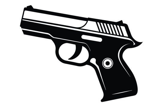 ruger lcp silhouette line art vector illustration