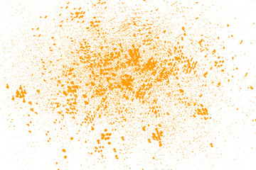 Bright orange pigment powder splash macro.