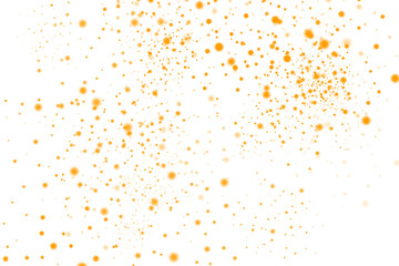 Confetti scattered in golden orange tones.