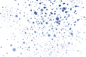 Abstract blue ink splatter pattern on white background.