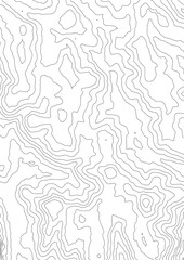 Obraz premium Curvas de nivel sobre fondo blanco. Mapa Topográfico 