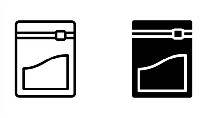 Obraz premium Zip bag icons set on white background
