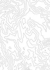 Obraz premium Curvas de nivel sobre fondo blanco. Mapa Topográfico 