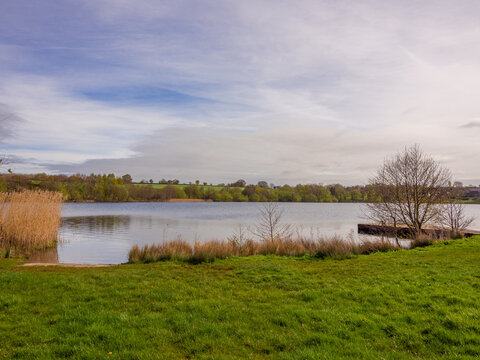 A very unusual very quiet morning at Pickmere lake, Pickmere, Knutsford, Cheshire, UK