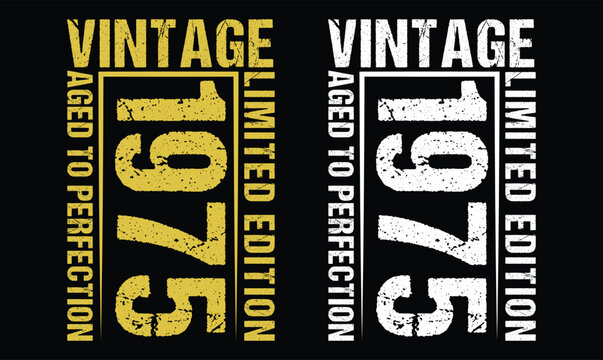 vintage 1975 t shirt design