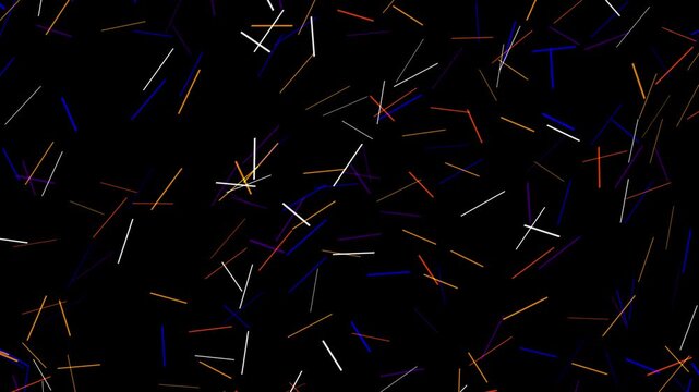 A colorful array of lines on a dark background