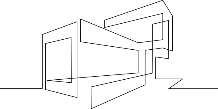 Abstract geometric shapes forming an intricate and modern architectural design Vector