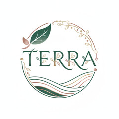 Obraz premium Stunning Terra logo featuring earthy elements, natural design, and elegant typography, perfect for eco-friendly brands and sustainable businesses