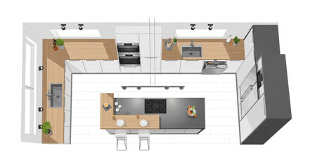 Modern Apartment Floor Plan Design.
