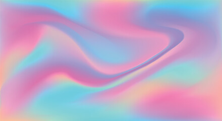 Obraz premium Soft pastel holographic gradient with smooth fluid wave texture.