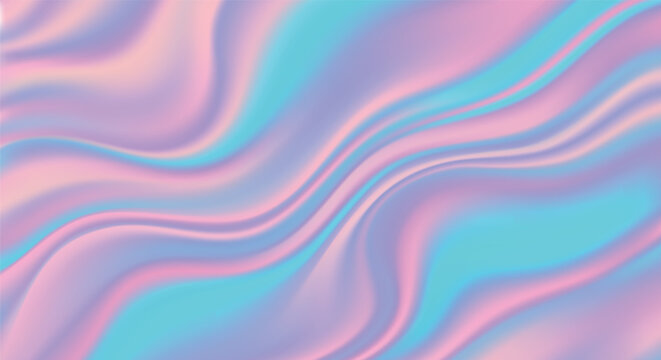 Soft pastel holographic gradient with smooth fluid wave texture.