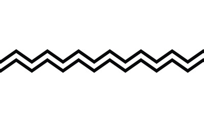 abstract black double zigzag line design.