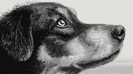 Close-up grayscale dog portrait (1)