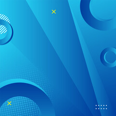 Abstract Blue Geometric Shapes Background