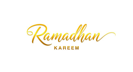 Obraz premium Elegant gold Ramadhan Kareem greeting for Ramadan celebration