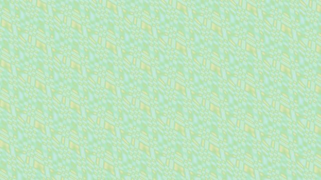 An abstract background featuring organic, flowing shapes and lines in soothing pastel shades of green and yellow. Pattern continuously morphs and weaves, creating a calm and hypnotic visual effect.