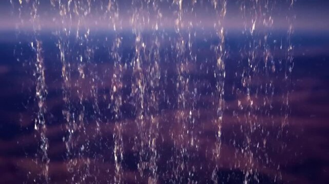 Aerial Landscapes - Abstracted falling glitter; shimmering effect; seamless loop; no logos; stock-safe; no faces; no people; no brands; no copyrighted IP scene 3 Abstract cinematic angle