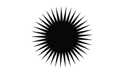 Obraz premium abstract black sun shape design.