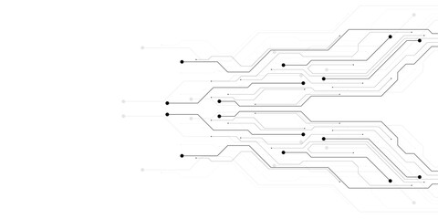 Obraz premium Vector digital white and blue digital technology futuristic circuit board background.