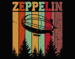 Zeppelin Retro SVG, Dirigible Airship Zepelin - printable editable vector art file. © AyatDesign