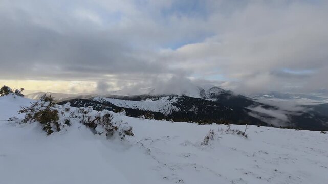 Snow-covered mountain landscape