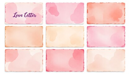 Watercolor Love Letter Stationery Set