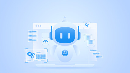 Fototapeta premium AI workflow automation artificial intelligence. ai agent assistant workflow diagram dashboard machine learning with processing system, task and automation system.