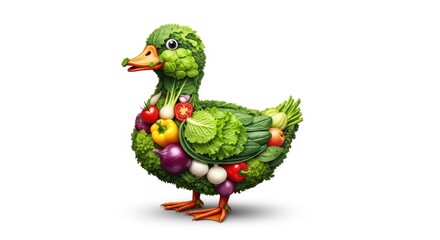 Vegetable duck. Healthy food concept