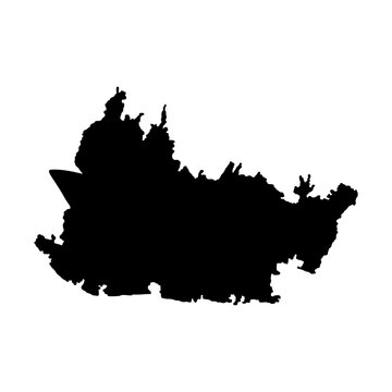 Bandung Indonesia city map silhouette vector illustration