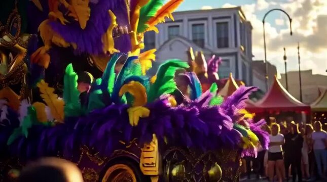Mardi Gras Celebrations Golden Hour Parade Float