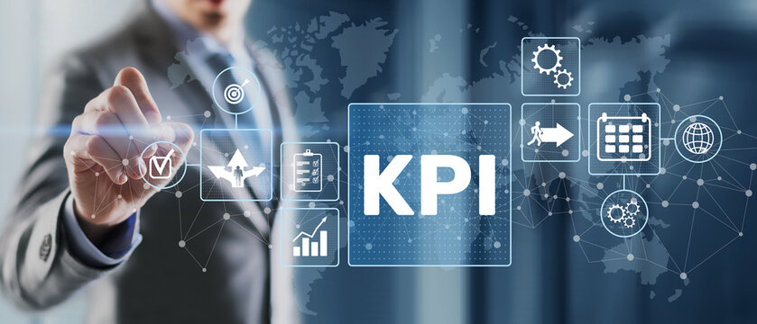 Business KPI Dashboard and Key Performance Indicators Management Interface Visualization