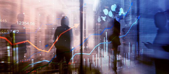 Business Trading Analytics Showing Market Trends and Financial Data