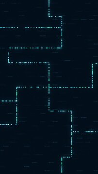 network grid with icons about business and finance, concept of modern and global business, vertical video