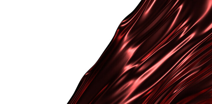 Luxurious red silk fabric texture, perfect for backgrounds, elegant designs, and artistic projects. Features flowing fol