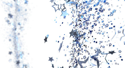 Fototapeta premium Abstract background featuring blue star shapes floating against a white background. Perfect for design and digital proje