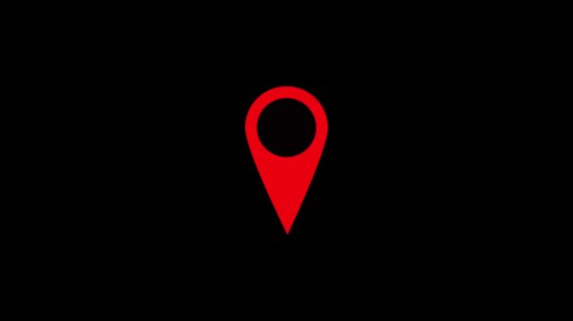 Location icon, location  pointer on transparent background, channel,